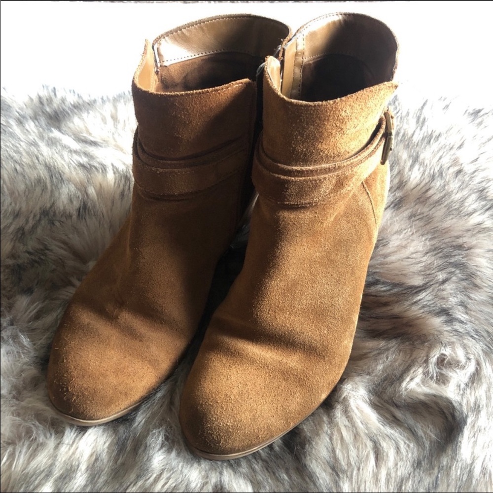 Sam Edelman Lynne Cognac Suede Boots - Picture 3 of 9
